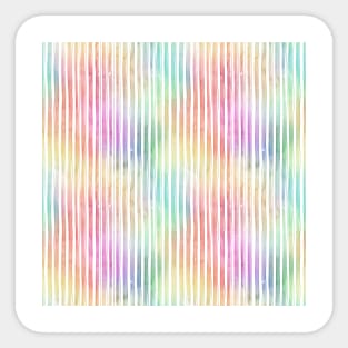 Small Bright Vertical Pastel Watercolor Stripes and Lines Sticker